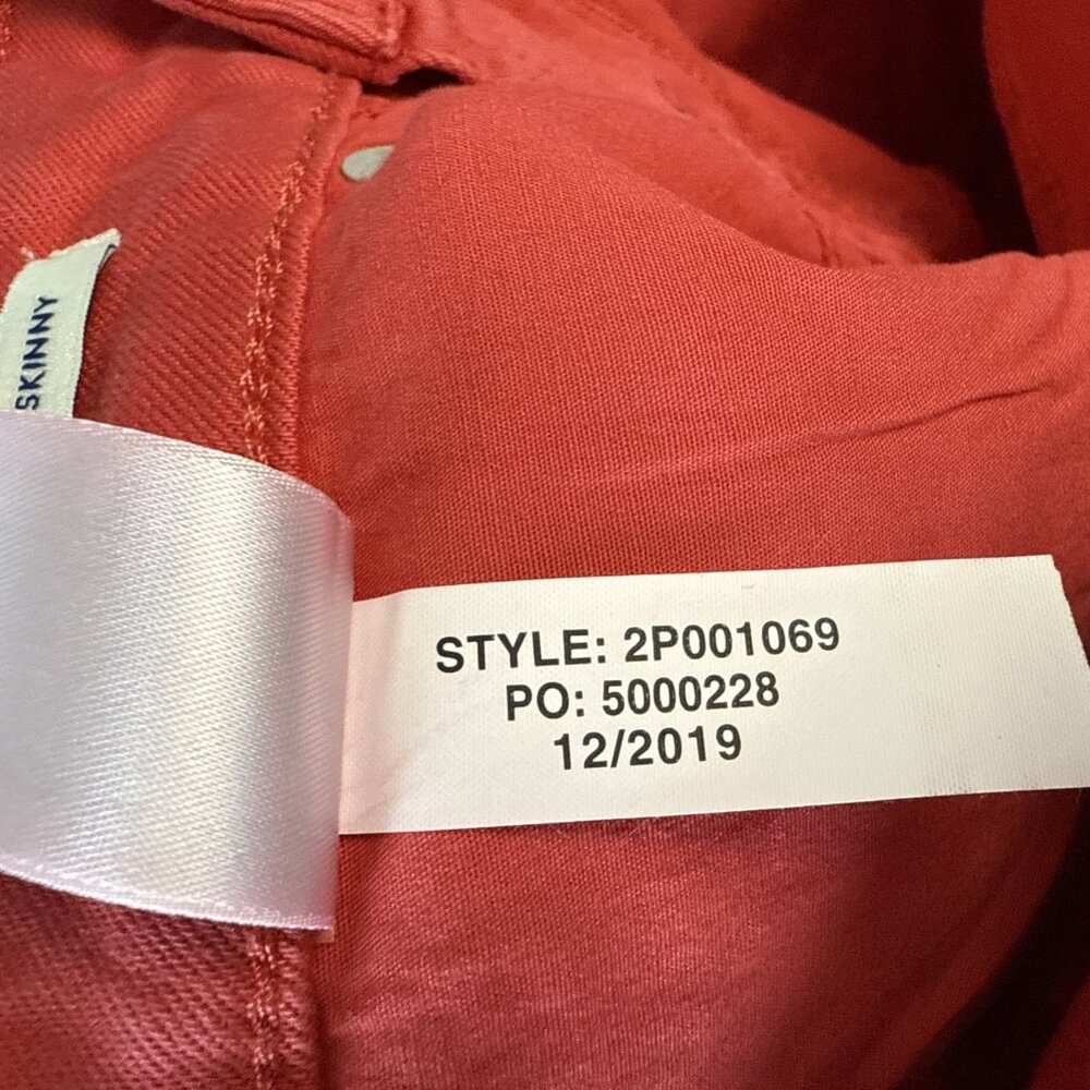 Vineyard Vines High Rise Skinny Jeans Women Size 25 Pants Cuckoo Red Hot Barbie - Picture 14 of 15